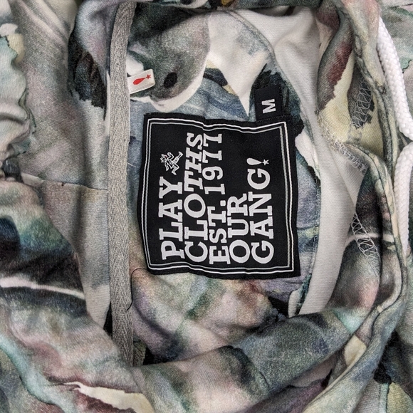 PLAYCLOTHS MENS LONG SLEEVE DOVE PULLOVER HOODIE SIZE MEDIUM - Picture 8 of 8